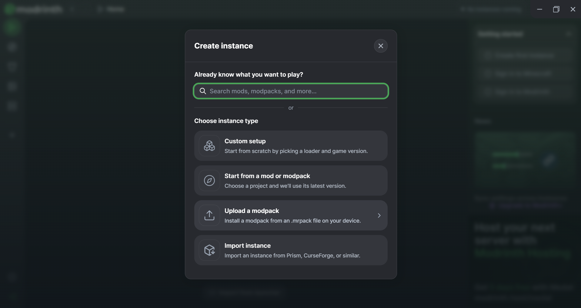 Upload a Modpack